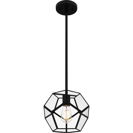 Quoizel Kinslee 1-Light Matte Black Mini Pendant QPP5593MBK